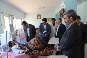 بازدید دکتر علی اکبر طاهر اقدم از بیمارستان امام حسین هشترود 
