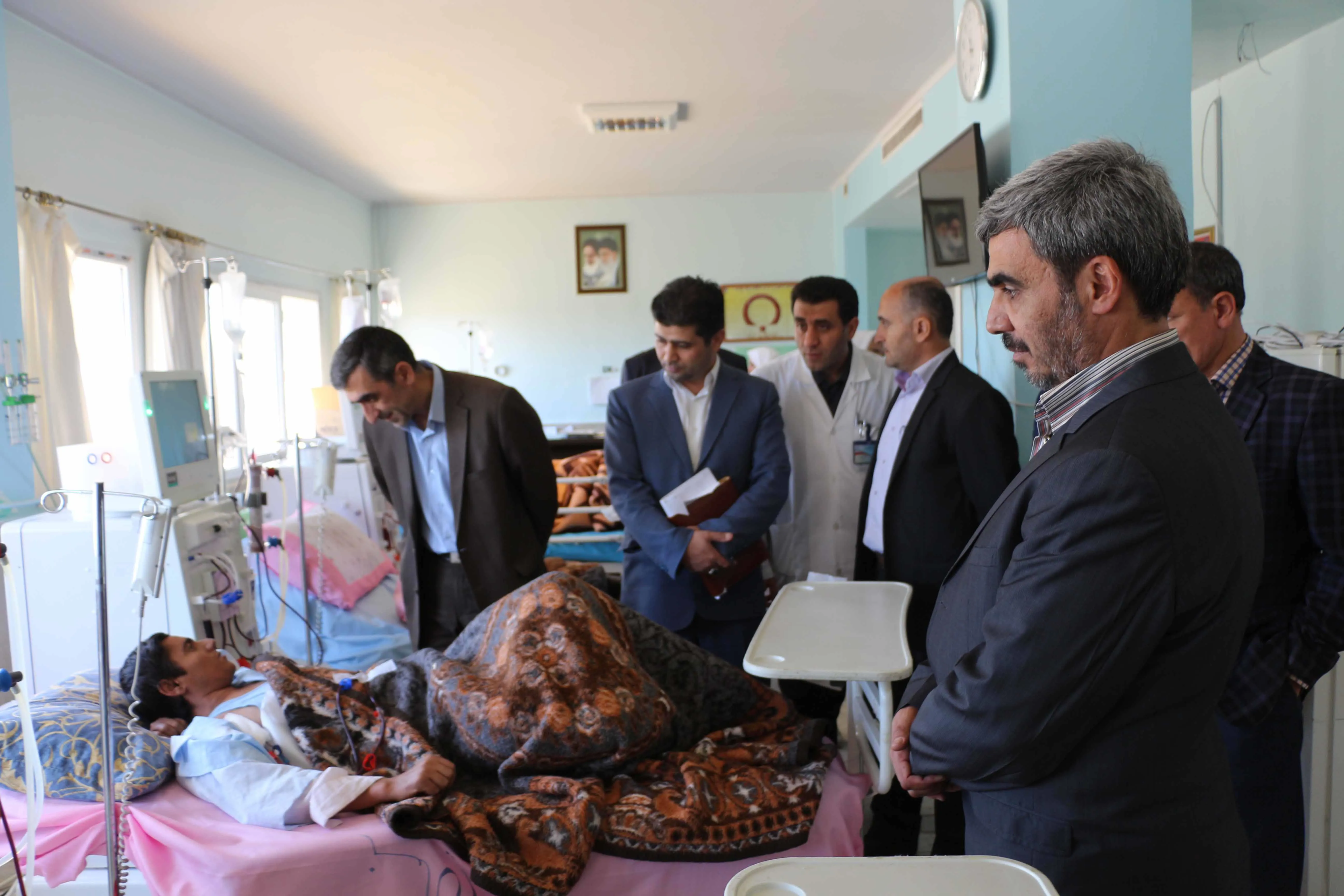بازدید قائم مقام دانشگاه علوم پزشکی تبریز از بیمارستان امام حسین هشترود 