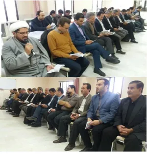 برگزاری مراسم پرفیض زیارت عاشورا در سالن اجتماعات بیمارستان فارابی ملکان