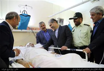 استاندار آذربایجان شرقی از رییس کلانتری خسروشاه عیادت کرد 
