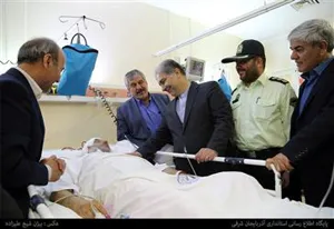 استاندار آذربایجان شرقی از رییس کلانتری خسروشاه عیادت کرد 