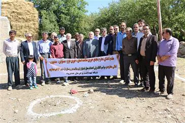 مراسم کلنگ زنی ساختمان محل استقرار تیم سلامت در روستاهای هشترود 