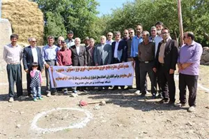 مراسم کلنگ زنی ساختمان محل استقرار تیم سلامت در روستاهای هشترود 