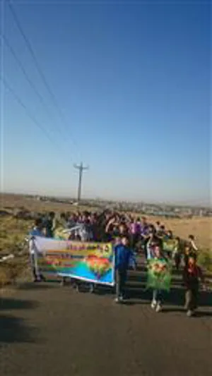 پیاده روی در مرکز بهداشتی درمانی روستای قوریجان ملکان