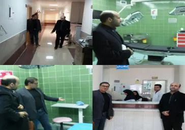دکتر پورفتحی معاون درمان دانشگاه در بازدید سرزده از بیمارستان علامه جعفری ورزقان: