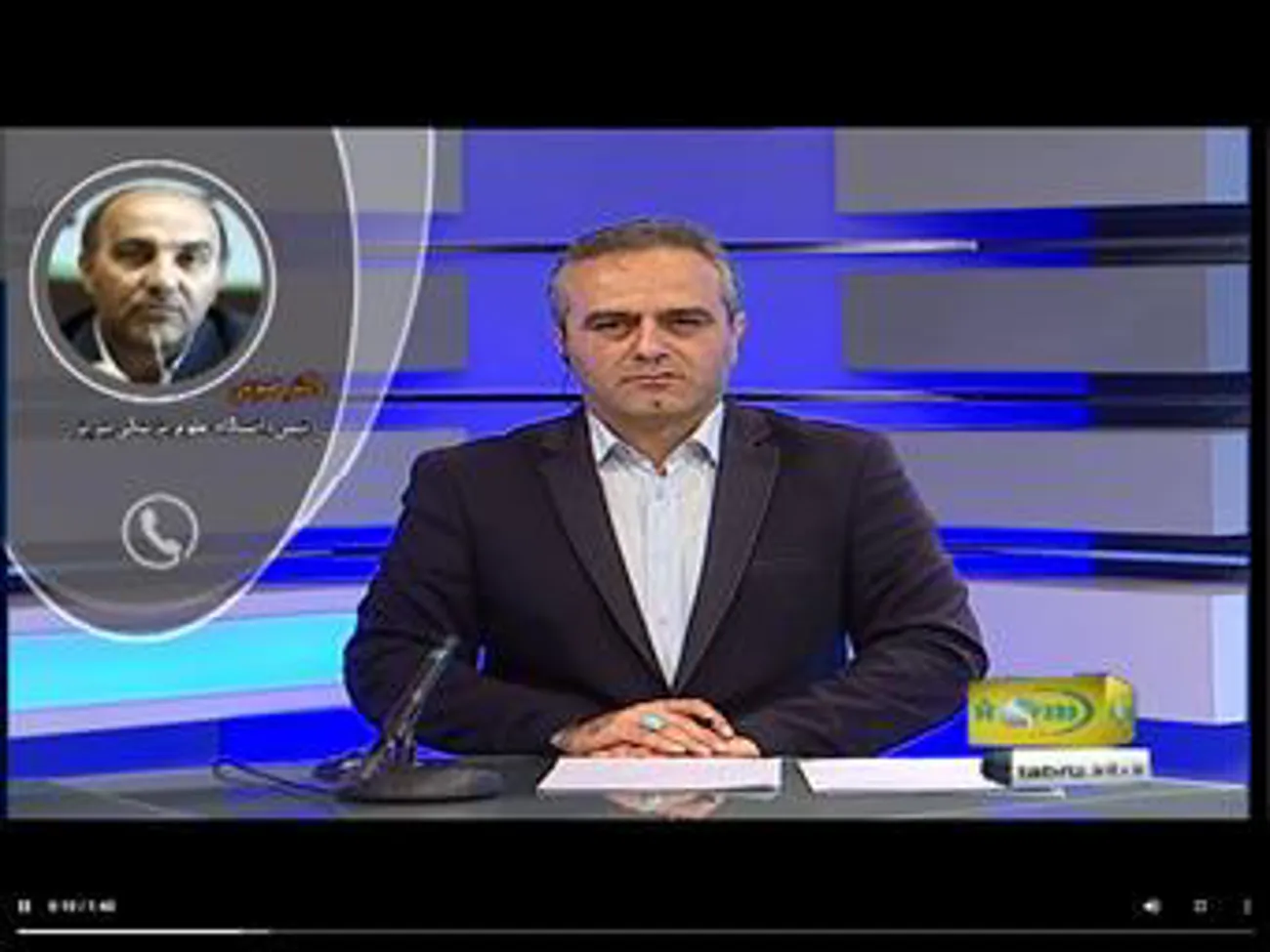 ارتباط تلفنی رئیس دانشگاه علوم پزشکی تبریز با بخش خبری  ساعت 23 شبکه استانی سهند