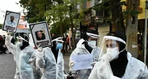 مدافعان سلامتی که برای قانع کردن مردم به خیابان آمدند