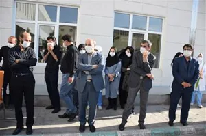 مراسم وداع با اولین شهید مدافع سلامت بیمارستان امام رضای تبریز