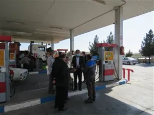 ازدید دکترباقری سرپرست شبکه بهداشت ودرمان ملکان از جایگاههای سوخت شهرستان