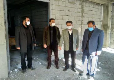 بازدید فرماندارورئیس شبکه بهداشت از پروژه درحال احداث  ستاد شبکه بهداشت
