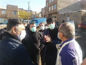 بازدید رئیس دانشگاه علوم پزشکی تبریز از حاشیه شهر تبریز