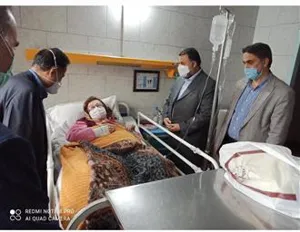 عیادت رئیس دانشگاه علوم پزشکی تبریز از دکتر عفت خدائیان 