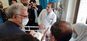 حضور دکتر عین الهی در بیمارستان امیرالمومنین (ع) چاراویماق