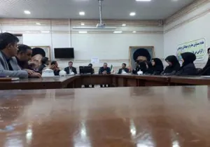 جلسه پایگاه های مقاومت بسیج کارمندی سیدالشهدا شبکه بهداشت و درمان و شهید رهنمون بیمارستان امام جسین (ع) شهرستان هریس