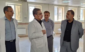 بازدید رئیس دانشگاه علوم پزشکی تبریز از روند توسعه اورژانس مرکز آموزشی و درمانی شهید مدنی تبریز