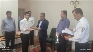 انتخاب پایگاه پیام مرند بعنوان برگزیده طرح" طاها " سازمان اورژانس کشور