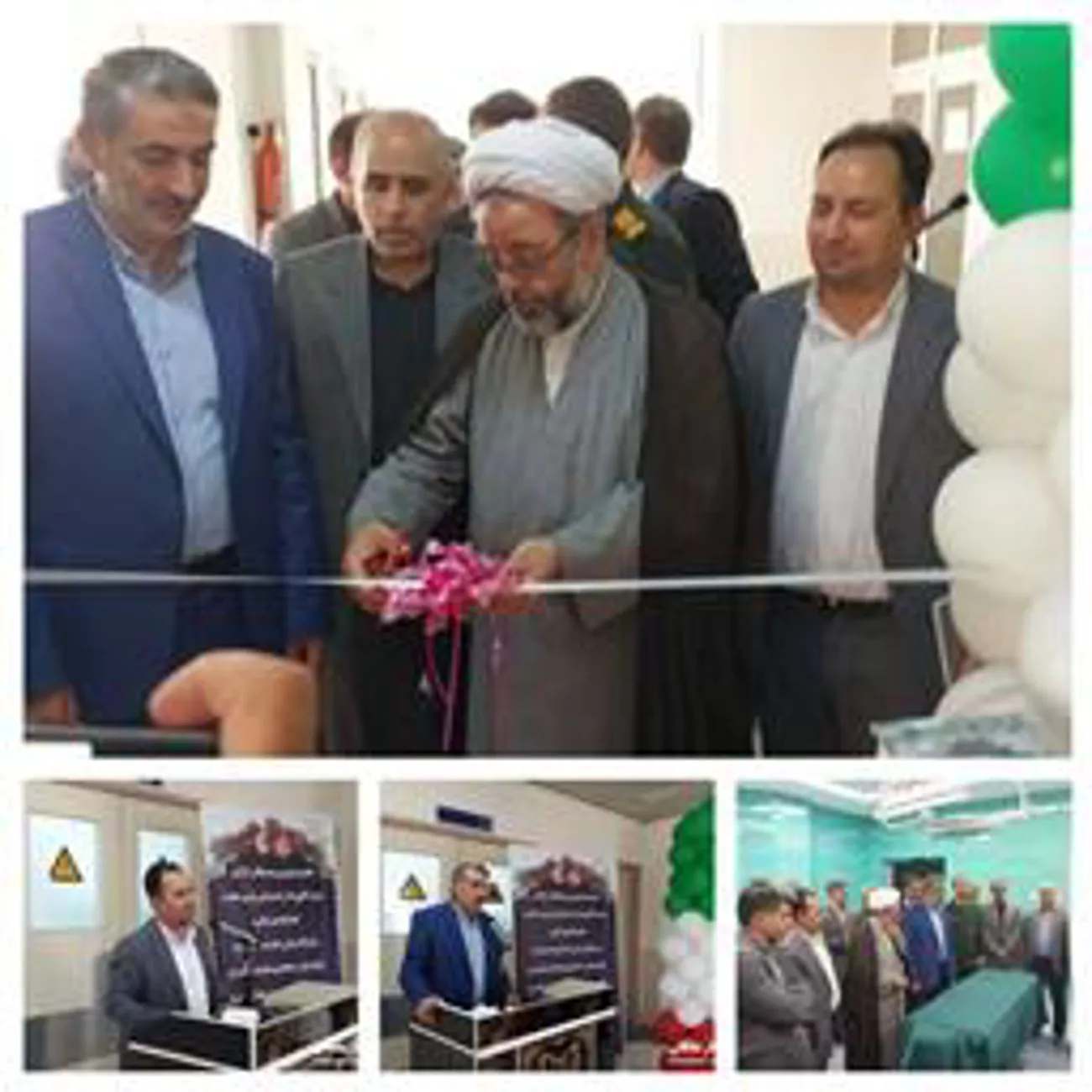 افتتاح بخش های چشم پزشکی و ماموگرافی بیمارستان فارابی ملکان بمناسبت هفته دولت با حضور مسئولین استانی و شهرستانی