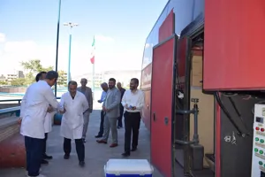 مشارکت انسان دوستانه کارکنان و همکاران بیمارستان امام رضا(ع)تبریز در اهدای خون