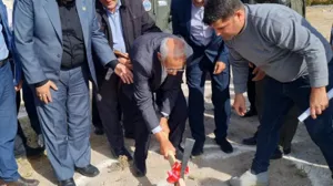  کلنگ زنی پد بالگرد در بیمارستان کوکان زهرا مردانی آذری