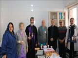 عیادت اسقف اعظم خلیفه گری ارامنه آذربایجان از بیماران بستری در بیمارستان رازی تبریز
