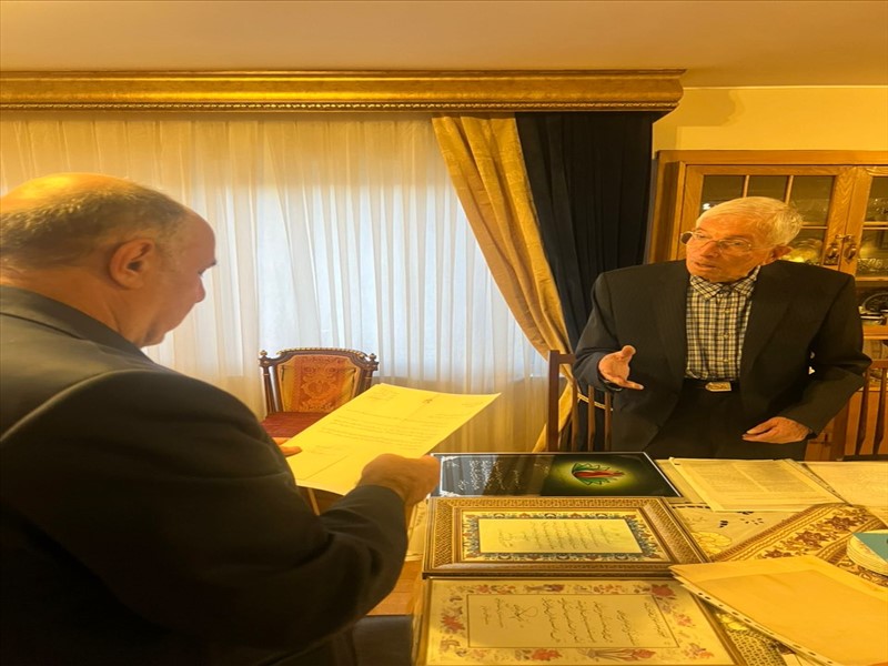 دیدار رئیس دانشگاه علوم پزشکی تبریز با استاد برجسته بازنشسته، دکتر سید مهدی اخوان چرندابی