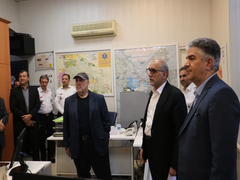 بازدید معاون درمان وزارت بهداشت و رئیس سازمان اورژانس کشور از مرکز فوریت‌های پزشکی تبریز