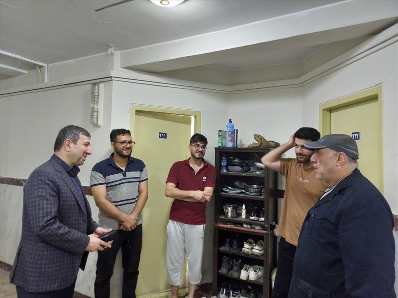 بازدید رییس دانشگاه ازخوابگاههای پسران