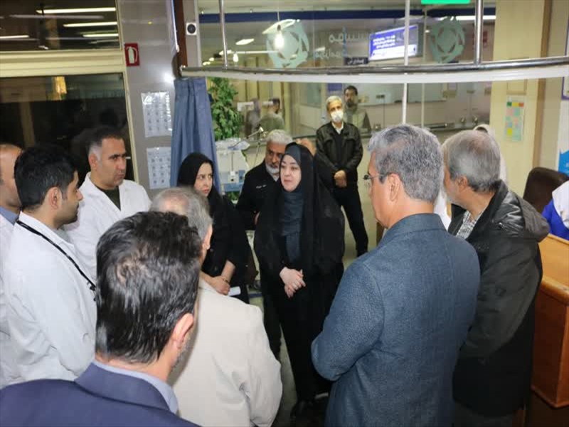 بازدید رئیس اداره اورژانس بیمارستانی مرکز مدیریت بیمارستانی و تعالی خدمات بالینی معاونت درمان وزارت بهداشت، از مرکز آموزشی درمانی شهید مدنی تبریز