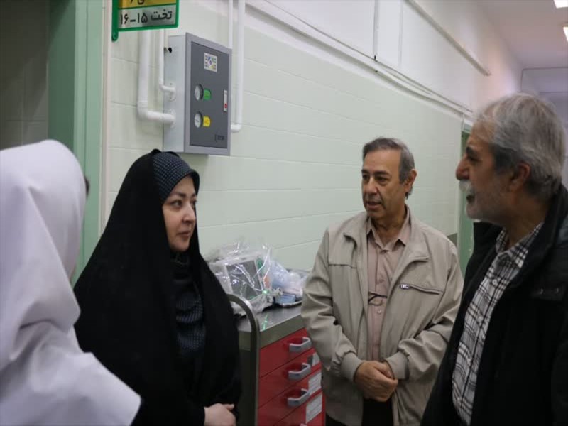 بازدید رئیس اداره اورژانس بیمارستانی مرکز مدیریت بیمارستانی و تعالی خدمات بالینی معاونت درمان وزارت بهداشت، از مرکز آموزشی درمانی شهید مدنی تبریز