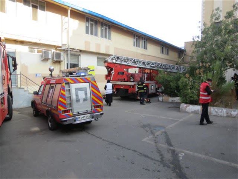 مانور تخلیه اضطراری بیمارستان طالقانی تبریز