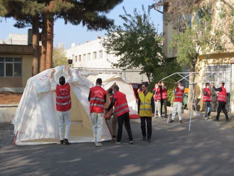 مانور تخلیه اضطراری بیمارستان طالقانی تبریز