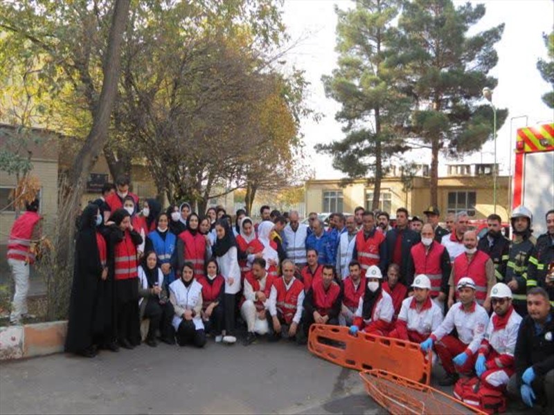 مانور تخلیه اضطراری بیمارستان طالقانی تبریز