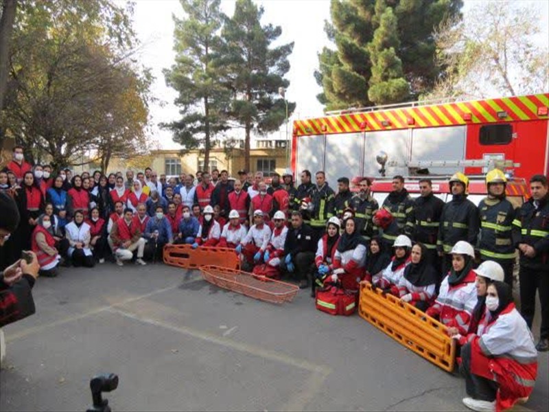 مانور تخلیه اضطراری بیمارستان طالقانی تبریز