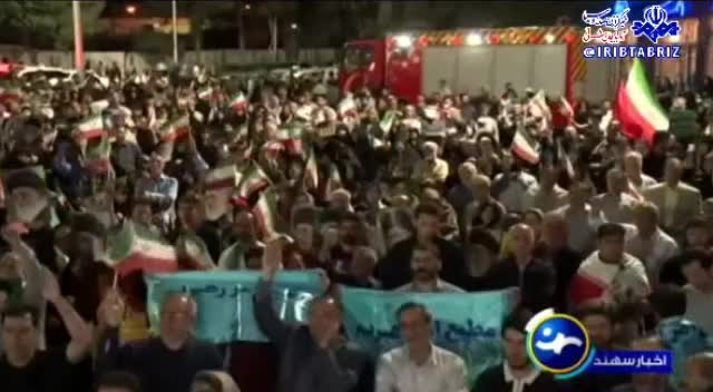 تجمع مردم تبریز در حمایت از عملیات بشارت فتح و مدافعان وطن 