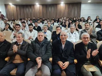 تجلیل از خیر سلامت، حاج کریم مردانی آذری در مرکز آموزشی، درمانی زهرا مردانی آذری