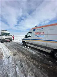 هشت ساعت نفسگیر در برف و یخبندان برای نجات مادر باردار در شهرستان هریس